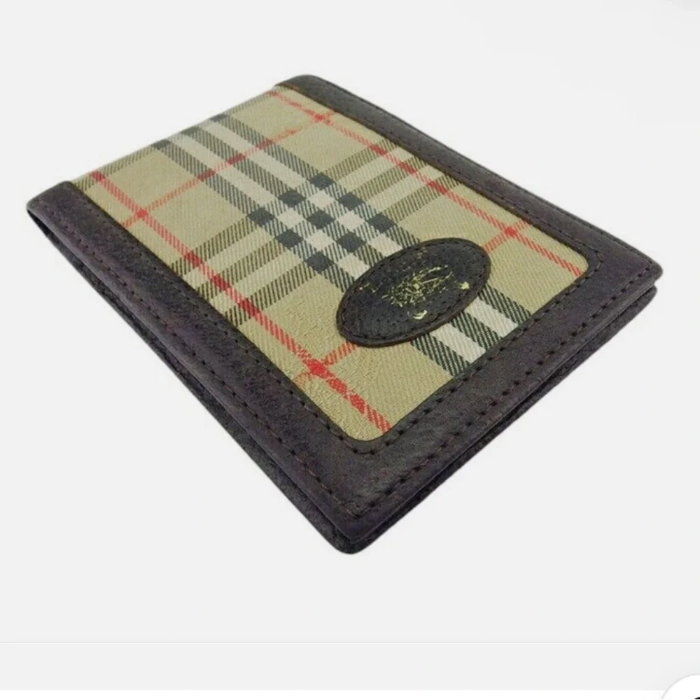 Burberry Canvas Classic Checkered Card ID Wallet Cardholder